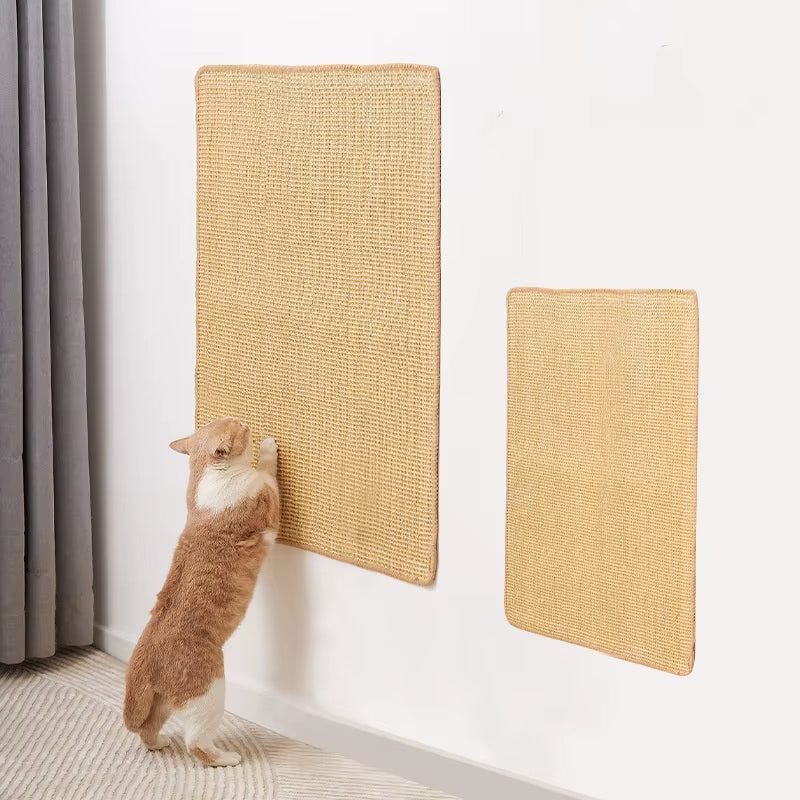 1Pc Cat Scratcher Sisal Hemp Scratching Board Wall Scratching Pad Furniture Protective Scratching Post for Cat Paw Training